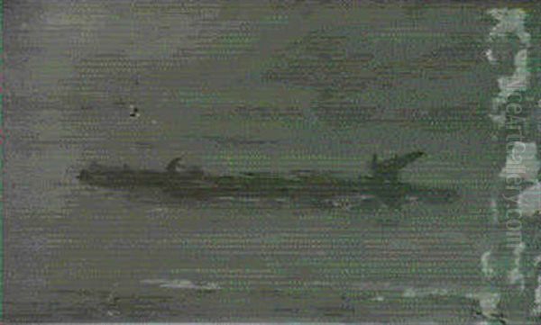 Figures On A Barge - view 1