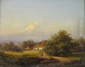 Schlesische Landschaft Bei Greiffenberg by Eduard Hollstein