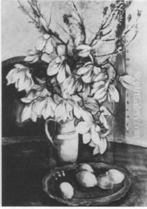 Stilleben Mit Zitronen Und Magnolien