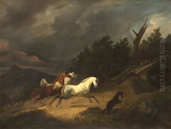 Horses In A Storm - view 1