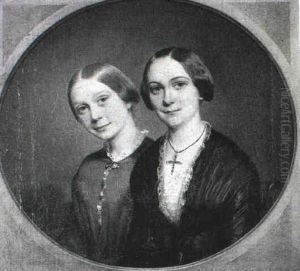 Portraet Af To Piger by Just Jean Christian Holm