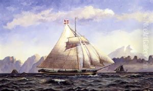 Skibsportraet "haabet Af Ronne" by Ludvig Holm
