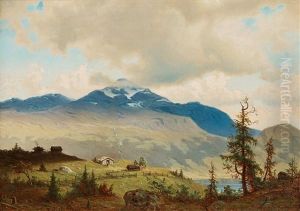 Cabins By The Are Lake, Sweden by Per Daniel Holm