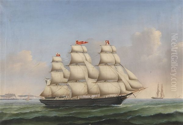 Vollschiff Ferdinand Brumm Vor Der Steilkuste Von Dover - view 1