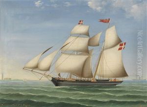 Schonerbrigg Johanne & Oluffa, Gefuhrt Von Capt. N.l.engers Aus Altona
