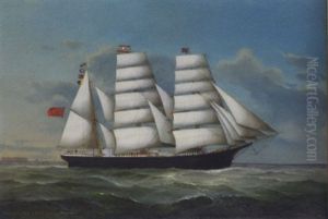 The Ship "talisman," Captain A. Baker, Passing Heligoland by Peter Christian Holm