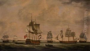 The "earl Of Effingham" And Other Ships Off The English South Coast
