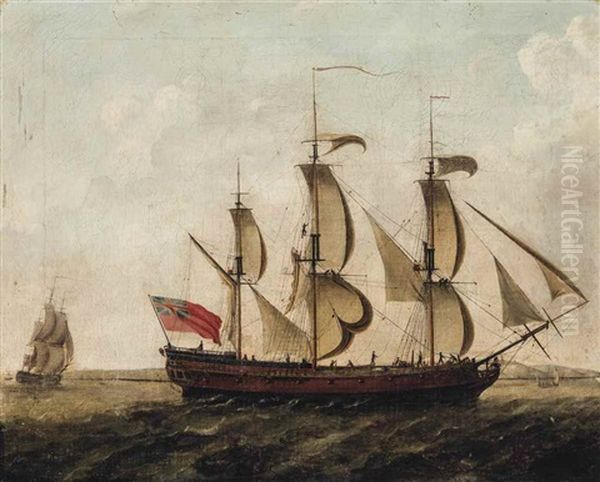 An East Indiaman In Two Positions Off The South Foreland - view 1