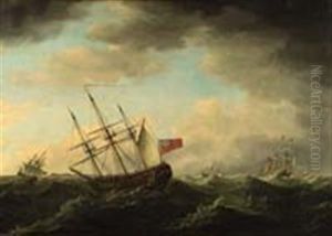 A Convoy Of East Indiamen In A Gale A Convoy Of East Indiamen In A Gale