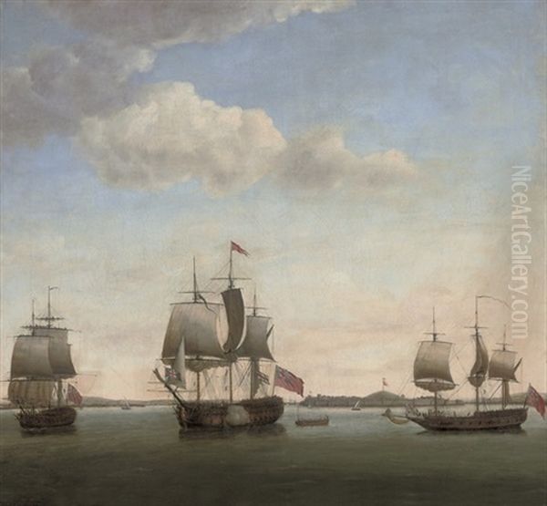Commodore James In The Protector, With The Revenge And The Grab Bombay - view 1