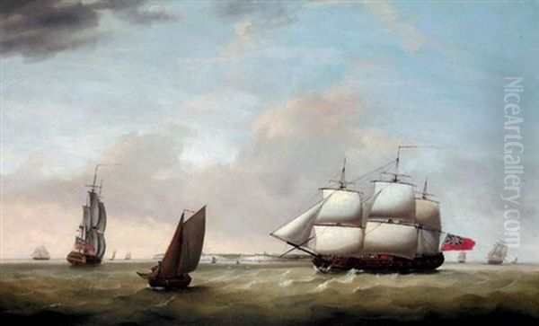 H.m.s. "revenge" On The Open Sea Off The Coast Of Dover - view 1