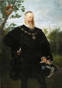 Prinzregent Luitpold Von Bayern Vor Landschaftshintergrund by August Johann Holmberg