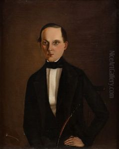 Portrait Of A Young Man by Gustaf-Werner Holmberg