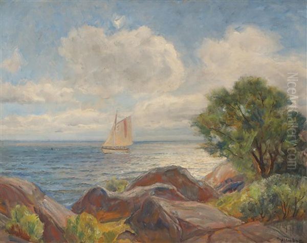 Kystlandskap Med Losbat - view 1
