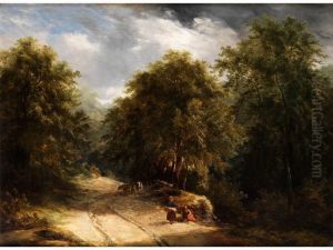 Waldweg Zwischen Laubbaumen by Adam Barland