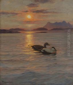 Aftenstemning Nordland by Thorolf Holmboe