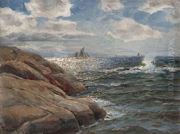 Seilskute I Kystlandskap - view 1