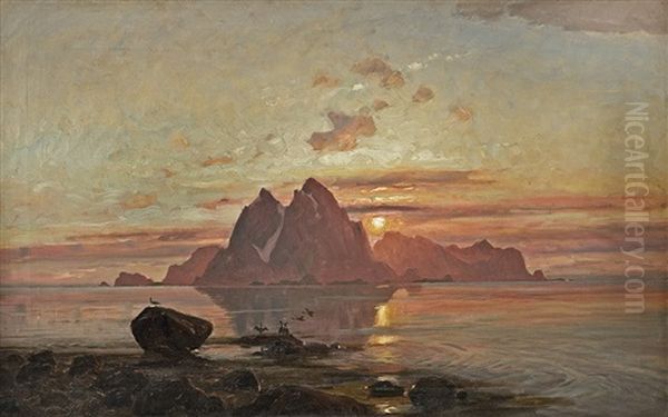 Skarvene Pa Rost, Midnattsol - view 1