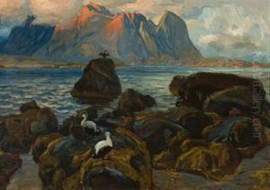 Ved Kysten - Reine I Lofoten by Thorolf Holmboe