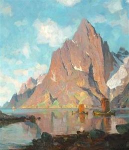 Sejlbade, Lofoten I Norge by Thorolf Holmboe