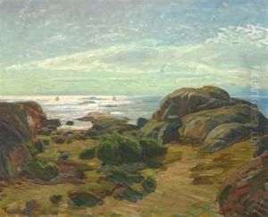 Solgangsbris Ved Kysten by Thorolf Holmboe
