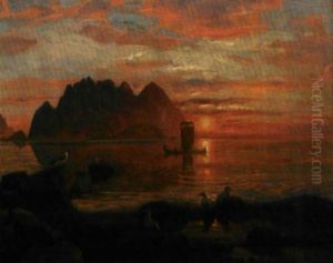 Aftenstemning Nordpa by Thorolf Holmboe