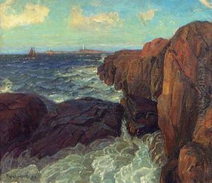 Solig Dag Vid Klippig Kust