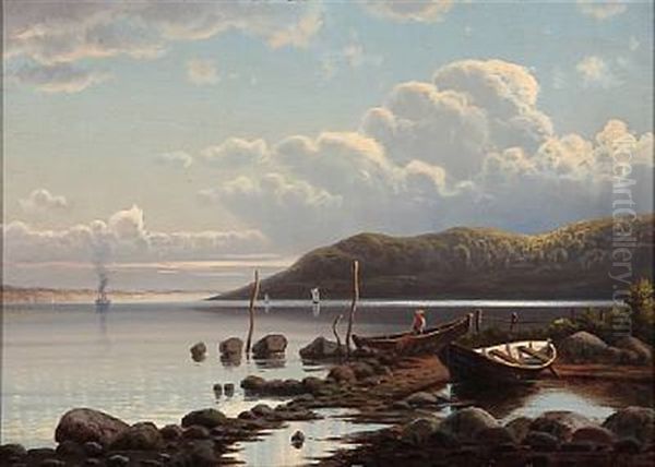 Coastal Scene With A Fisherman - view 1