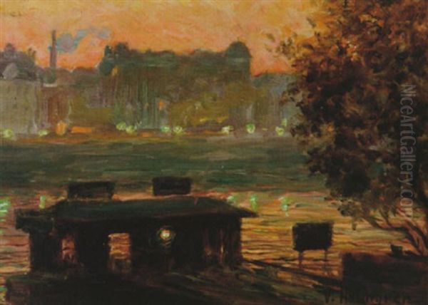 Seine Au Soir, Paris - view 1