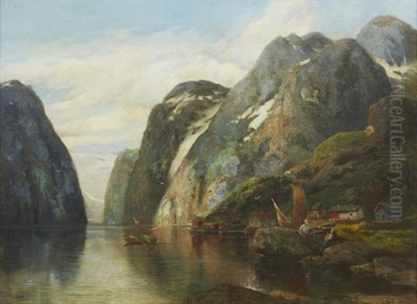 Fjord Med Fiskelage Och Figurer - view 1