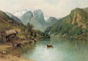 Fjordlandskap Med Sallskap I Bat Fjordlandskap Med Sallskap I Bat