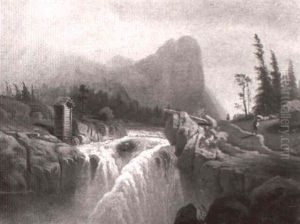 Vattenfall I Bergslandskap by Josephina Holmlund