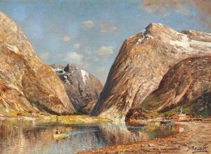 Calm Autumn Day At A Fiord, Norway by Johann Holmstedt