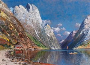 Large Fjord Landscape by Johann Holmstedt