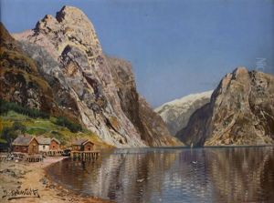 Vue D'un Fjord by Johann Holmstedt