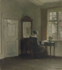 Interior With A Woman At The Window by Carl Vilhelm Holsoe