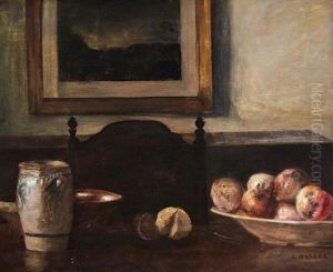 An Interior With A Still-life With Apples by Carl Vilhelm Holsoe