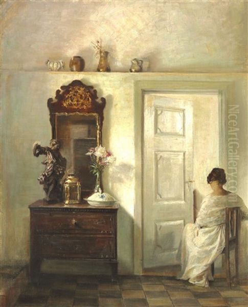 Interior With The Artist's Wife Sitting In The Doorway - view 1