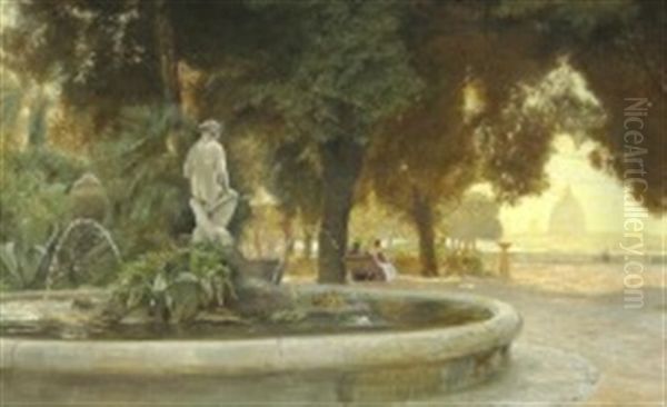 The Fountain On Monte Pincio, Rome - view 1