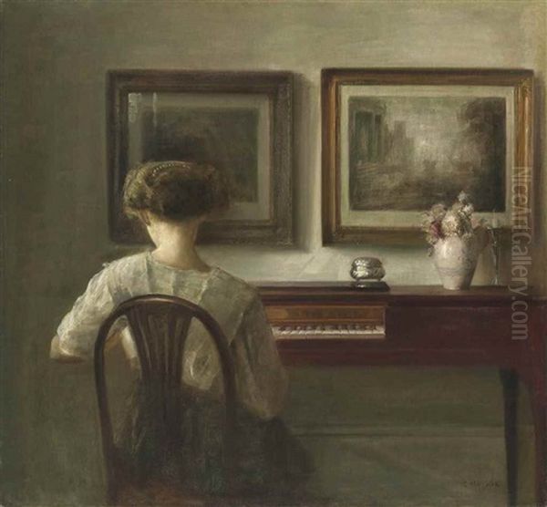 Young Lady At The Spinet - view 1