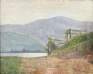 Landscape From Genfer Lake In Schwitzerland by Carl Vilhelm Holsoe