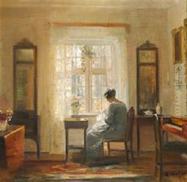 Sewing Woman At The Window - view 1