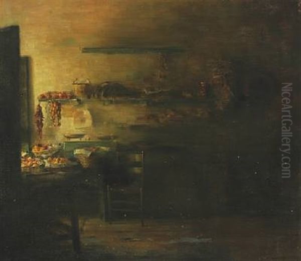 Kitchen Interior With Fruits On A Table - view 1