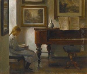 Girl In An Interior by Carl Vilhelm Holsoe
