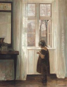 Inga Ved Vinduet by Carl Vilhelm Holsoe