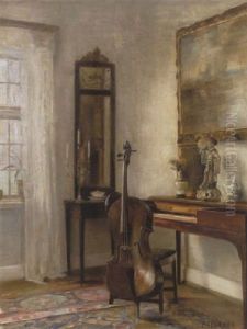 Sollys I Et Hjorne Af Stuen by Carl Vilhelm Holsoe