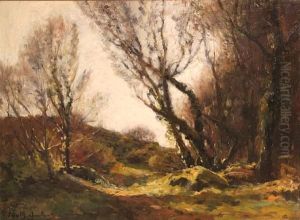 A Wooded Landscape by John Noble Barlow