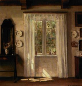 Solskin I Stuen by Carl Vilhelm Holsoe