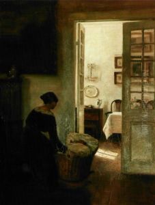 Moder Ved Sit Barns Vugge by Carl Vilhelm Holsoe