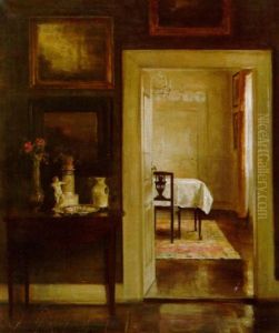 Interieur by Carl Vilhelm Holsoe
